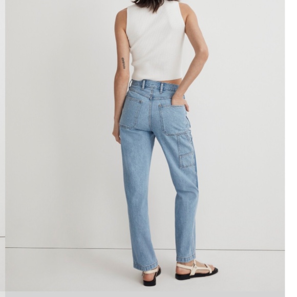 Madewell The '90s Straight Jean in Hazelfern Wash: Shadow-Panel Edition Size 26 - Picture 4 of 10